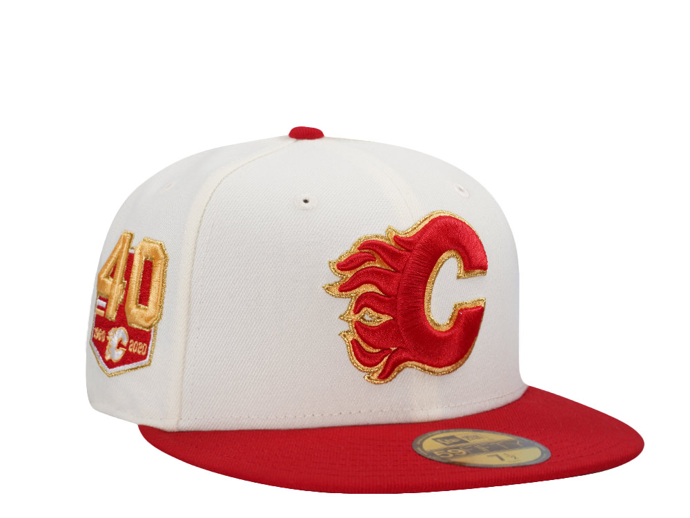 New Era Calgary Flames 40th Anniversary Chrome Two Tone Edition 59Fifty Fitted Hat