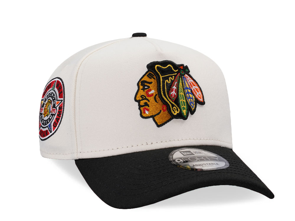 New Era Chicago Blackhawks All Star Game 1991 Chrome Two Tone Edition 9Forty A Frame Snapback Hat