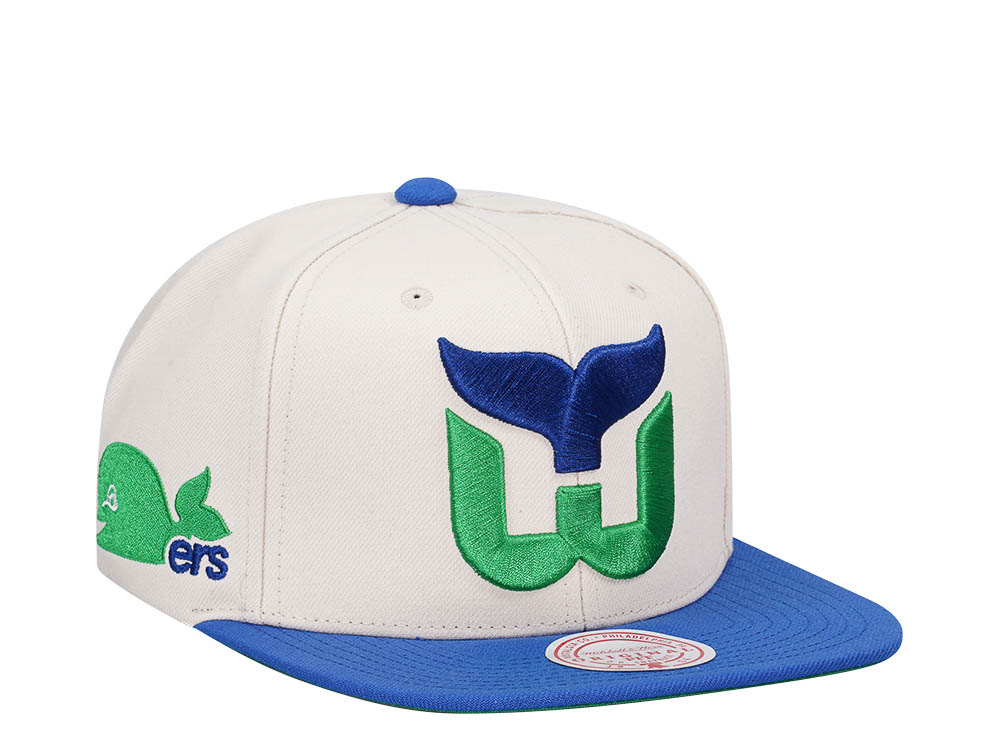 Mitchell & Ness Hartford Whalers Vintage Off-White Snapback Hat