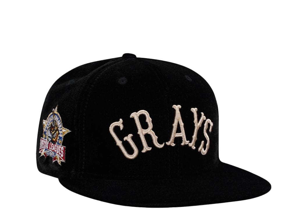 New Era Homestead Grays Black Velvet Throwback Edition 59Fifty Fitted Hat