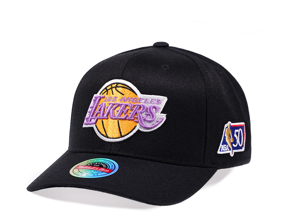 Mitchell & Ness Los Angeles Lakers NBA 50th Anniversary Edition Red Line Flex Snapback Hat