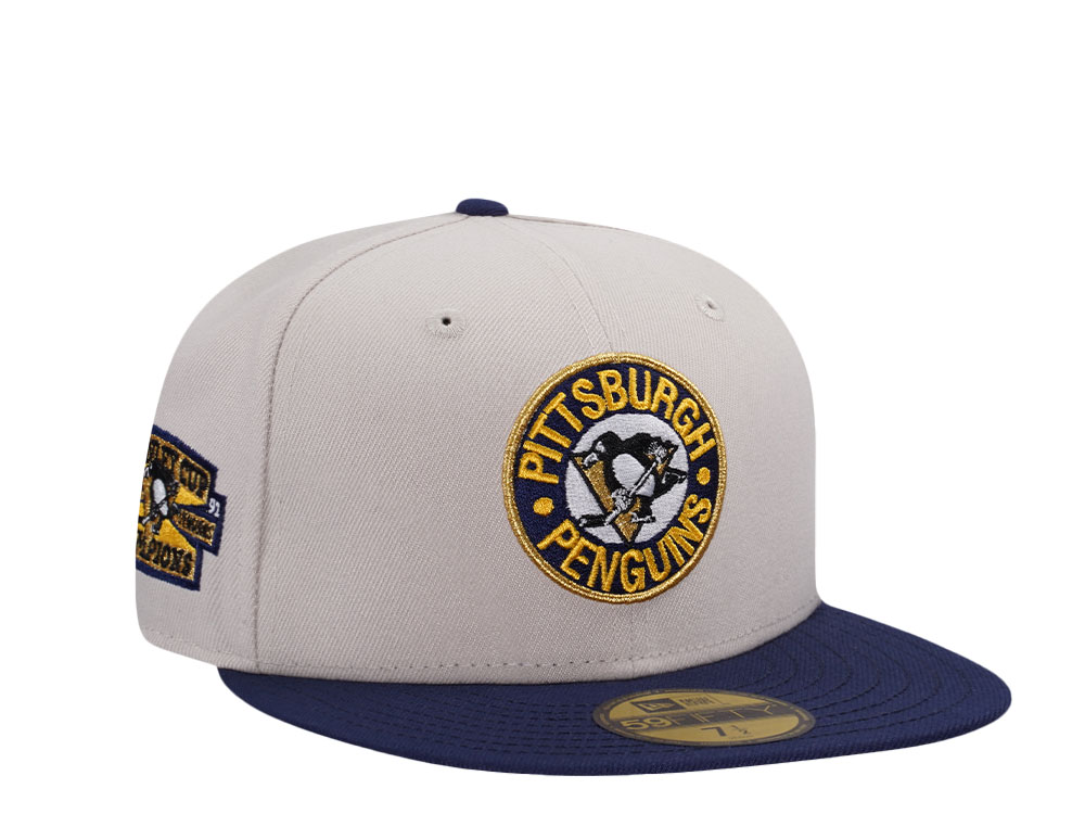 New Era Pittsburgh Penguins Stanley Cup Champions 1991 Stone Two Tone Edition 59Fifty Fitted Hat