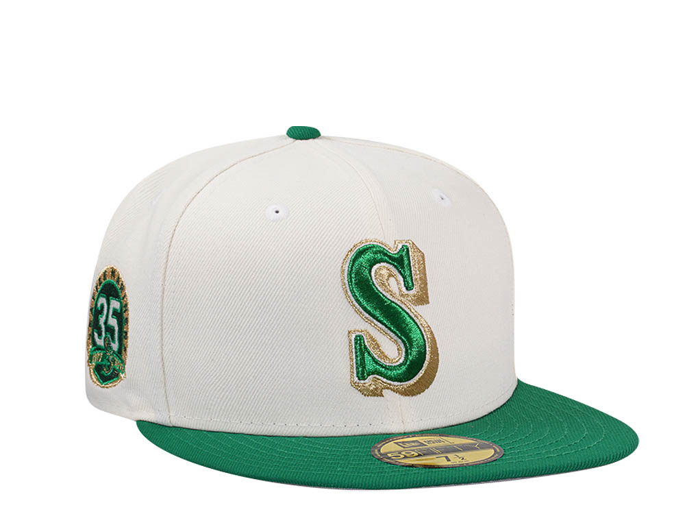 New Era Seattle Mariners 35th Anniversary Chrome Metallic Two Tone Edition 59Fifty Fitted Hat