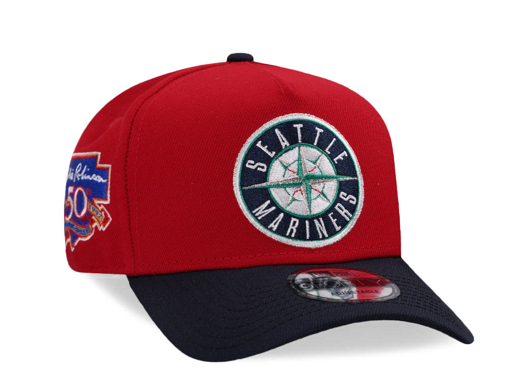 New Era Seattle Mariners Jackie Robinson 50th Anniversary Two Tone Edition 9Forty A Frame Snapback Hat