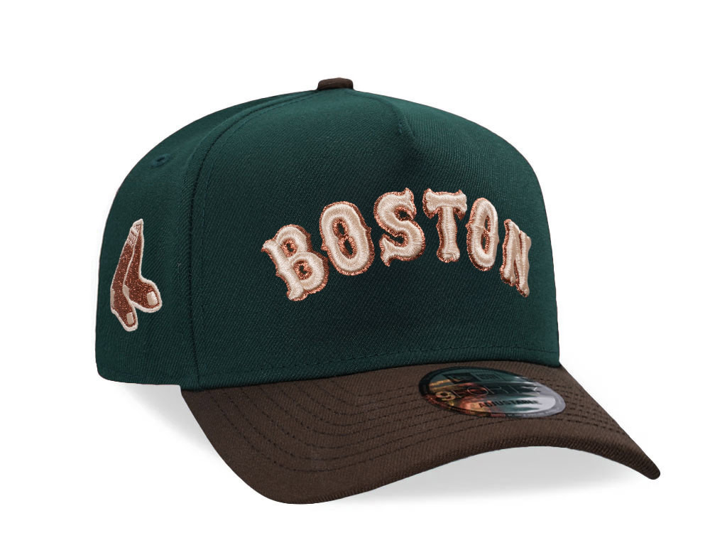 New Era Boston Red Sox Dark Green Copper Two Tone 9Forty A Frame Snapback Hat