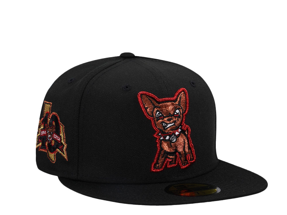 New Era El Paso Chihuahuas Black Throwback Edition 59Fifty Fitted Hat
