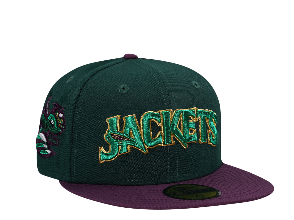 New Era Augusta Green Jackets Metallic Two Tone Edition 59Fifty Fitted Hat