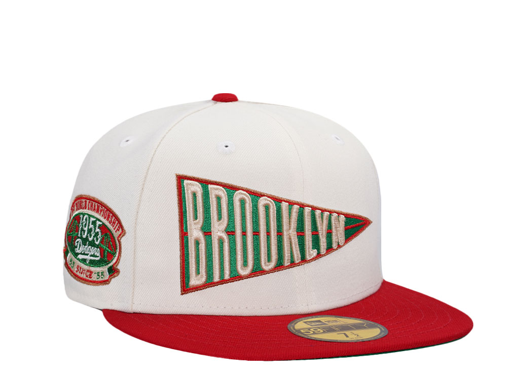 New Era Brooklyn Dodgers 1st World Championship 1955 Chrome Pizza Edition 59Fifty Fitted Hat