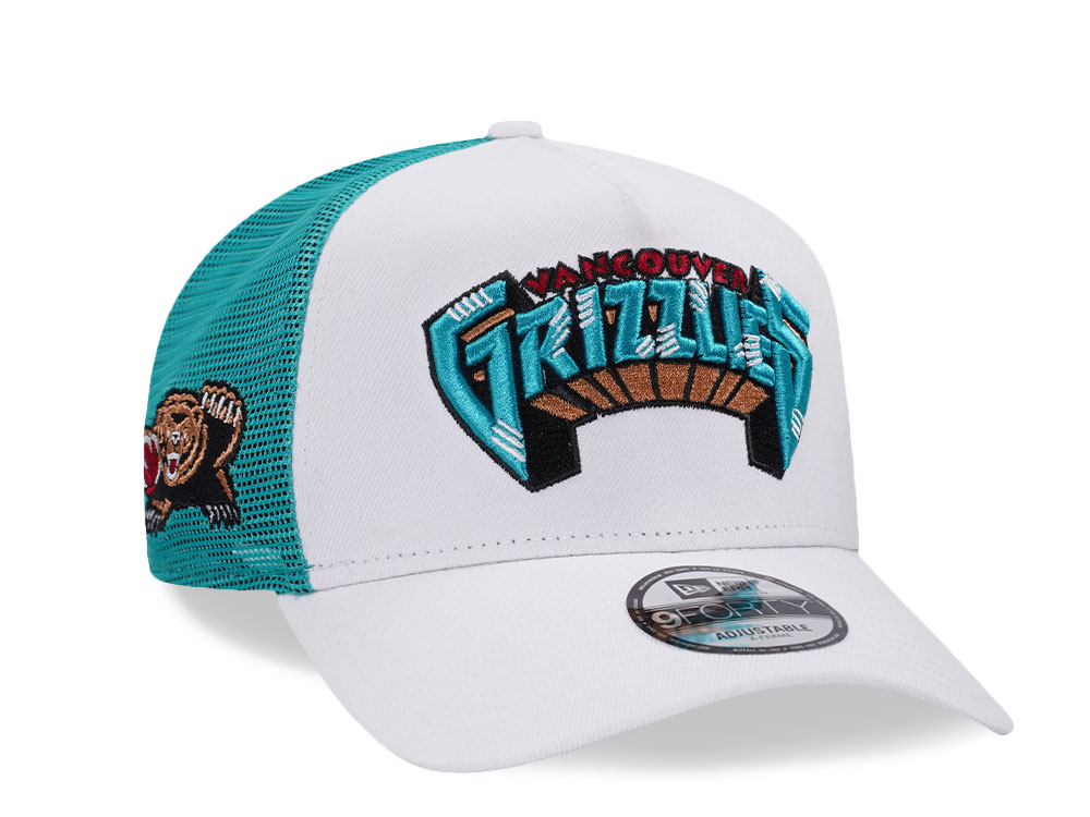 New Era Memphis Grizzlies Classic White Edition 9Forty A Frame Trucker Snapback Hat