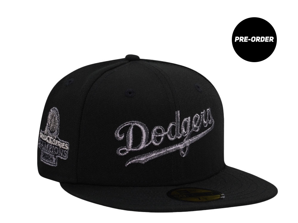 PRE-ORDER New Era Los Angeles Dodgers World Series 2024 Champions Black Pewter Edition 59Fifty Fitted Hat