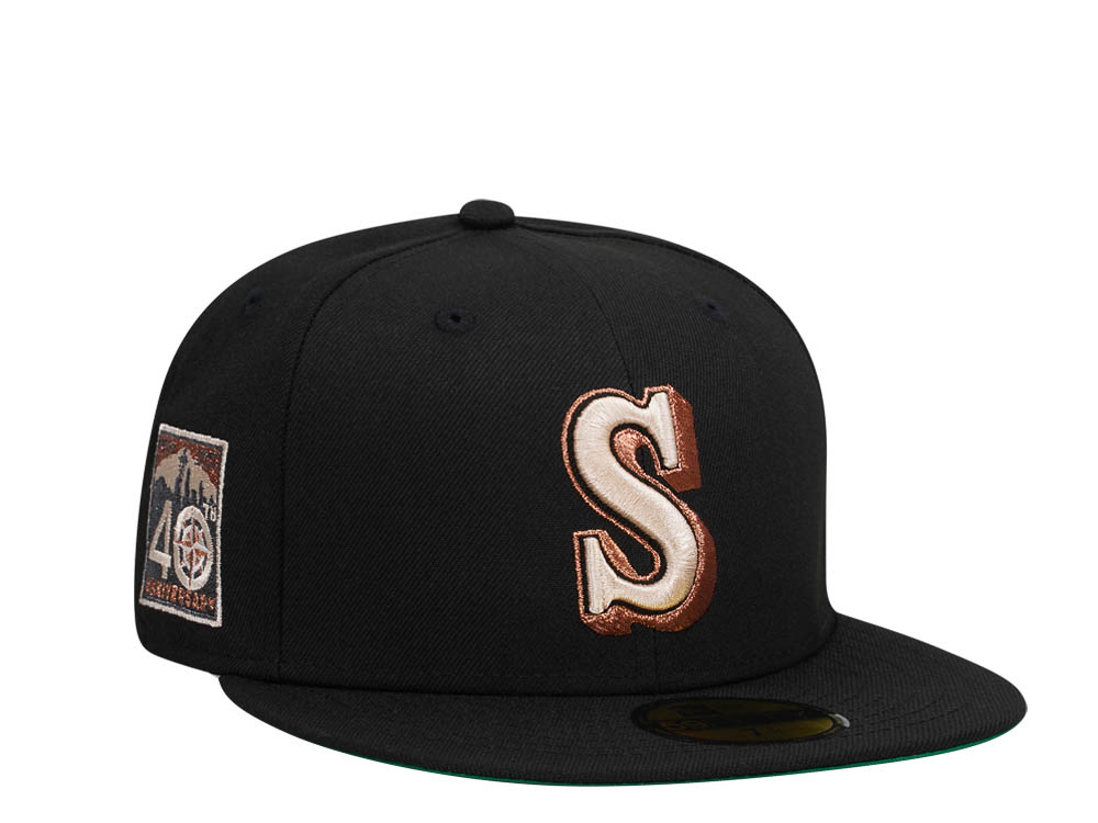 New Era Seattle Mariners 40th Anniversary Black Copper Edition 59Fifty Fitted Hat