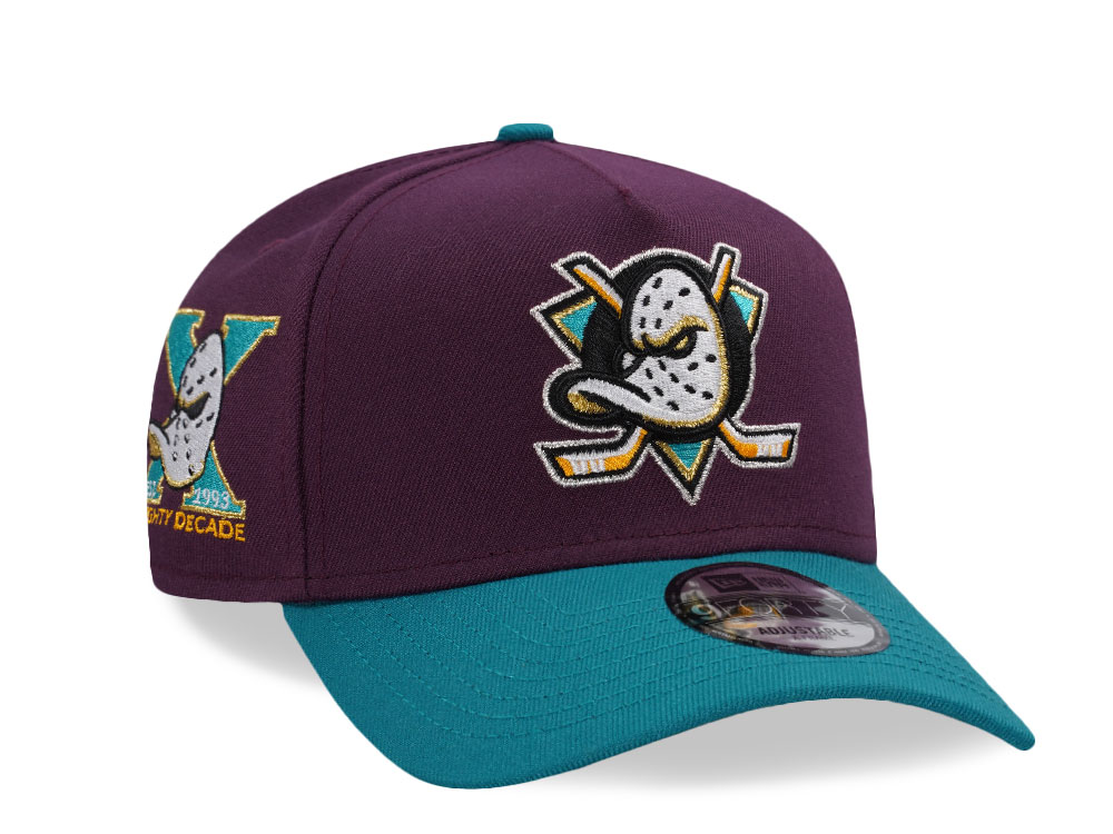 New Era Anaheim Ducks 10th Anniversary Throwback Edition 9Forty A Frame Snapback Hat