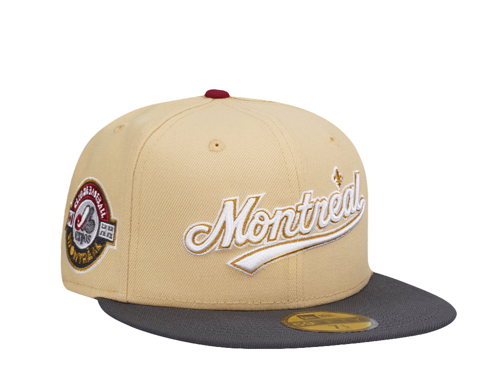 New Era Montreal Expos Vegas Gold Prime Two Tone Edition 59Fifty Fitted Hat