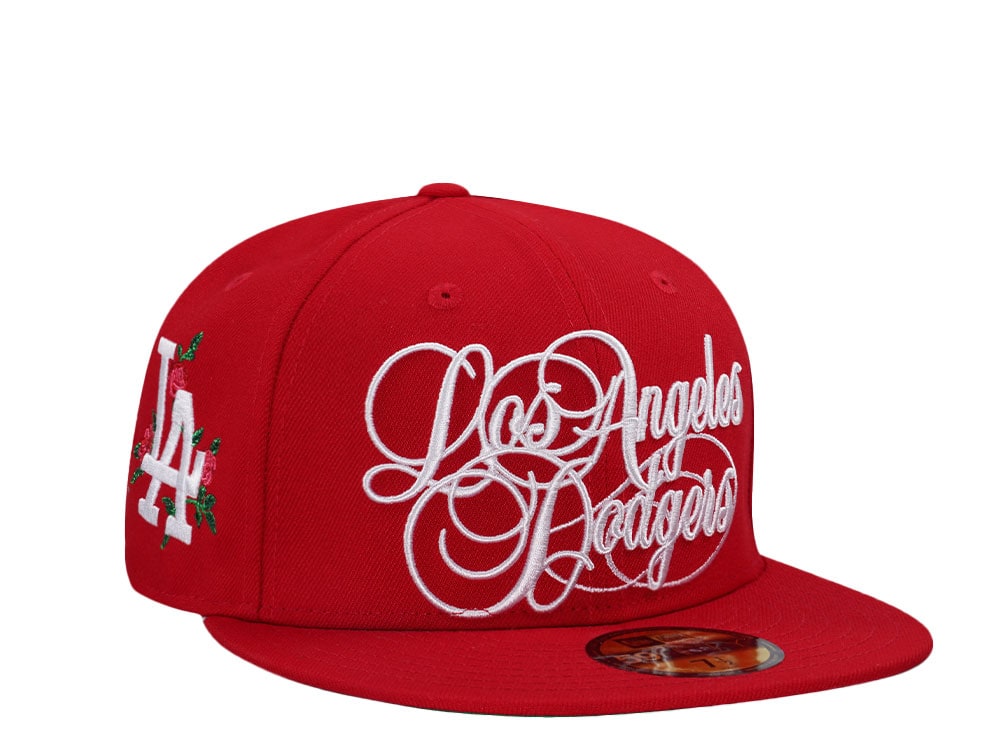 Red la fitted hat online