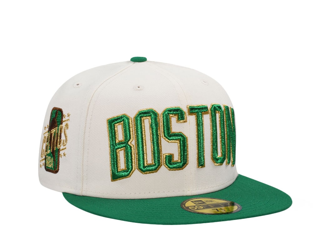 New Era Boston Celtics Chrome Script Two Tone Edition 59Fifty Fitted Hat