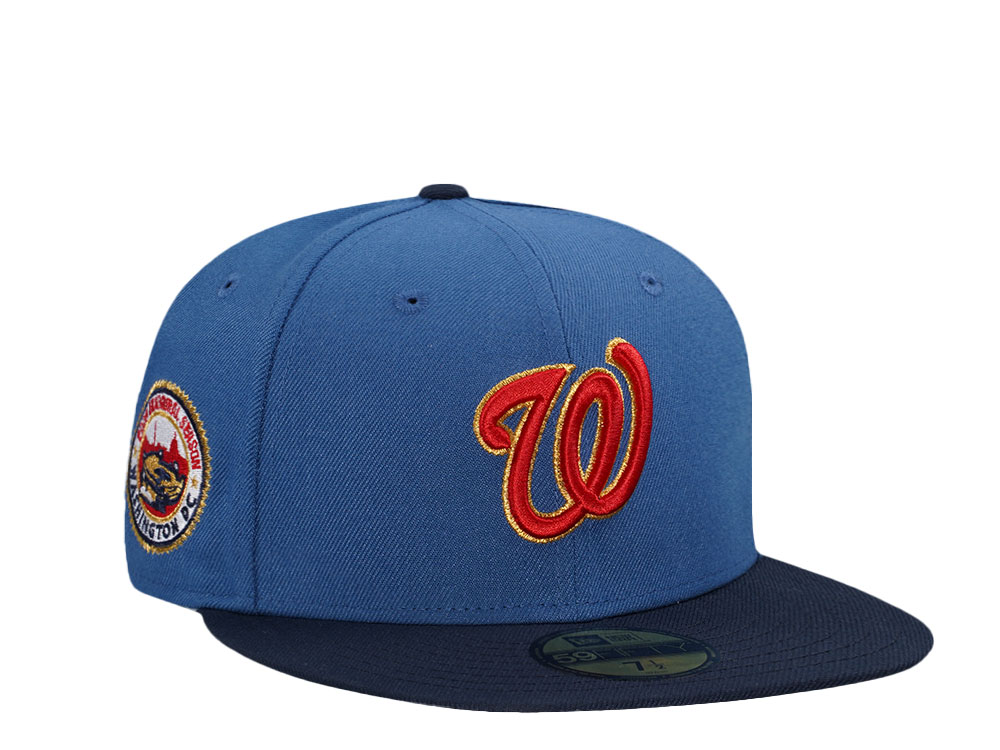 New Era Washington Nationals Inaugural Season 2008 Ocean Gold Two Tone Edition 59Fifty Fitted Hat