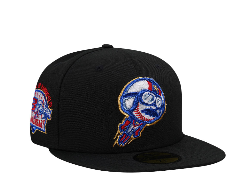 New Era Kannapolis Cannonballers 30th Anniversary Black Metallic Edition 59Fifty Fitted Hat