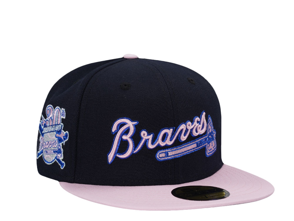 New Era Atlanta Braves 30th Anniversary Ocean Pink Two Tone Edition 59Fifty Fitted Hat