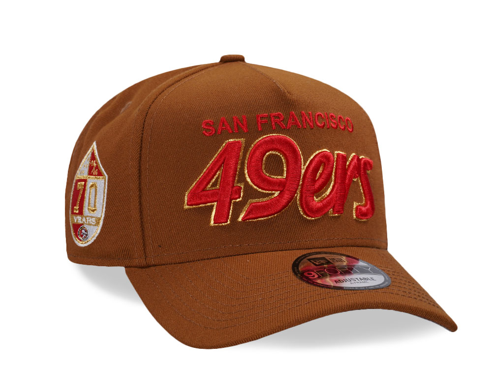 New Era San Francisco 49ers 70 Years Bourbon Prime Edition 9Forty A Frame Snapback Hat