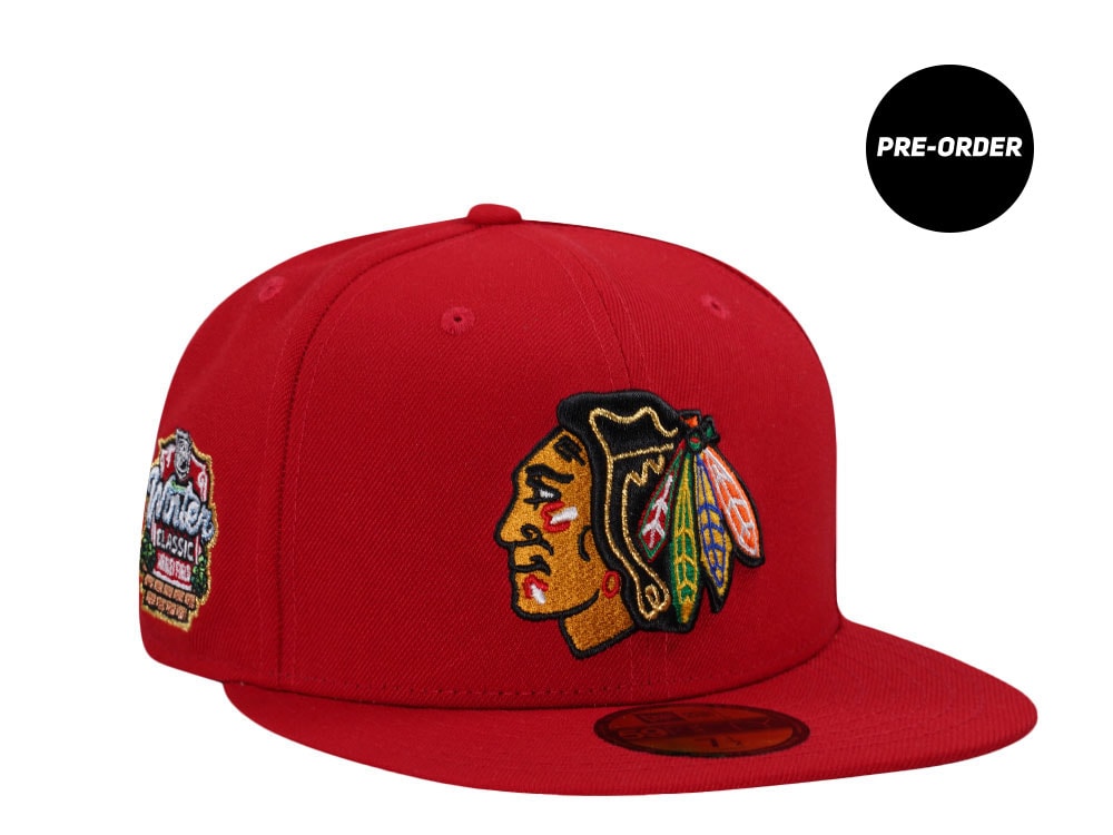 PRE-ORDER New Era Chicago Blackhawks Winter Classic 2025 Red Prime Edition 59Fifty Fitted Hat